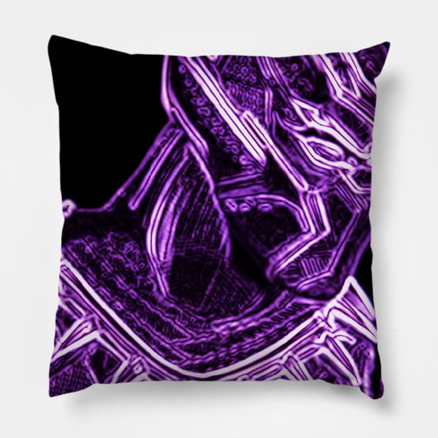 Black Panther NEON Pillow by enchantingants