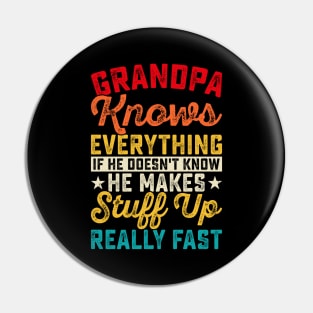 Grandpa knows Everything Pin