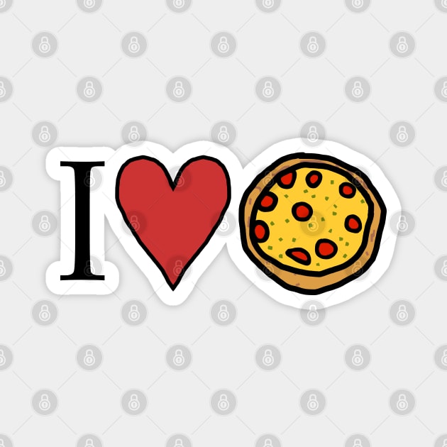 I Love Eating Pizza Magnet by ellenhenryart