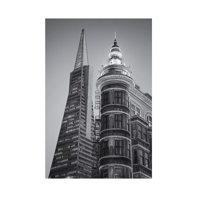 Columbus and Transamerica Towers B+W by jforno