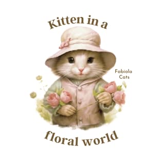 Kitten in a floral world T-Shirt