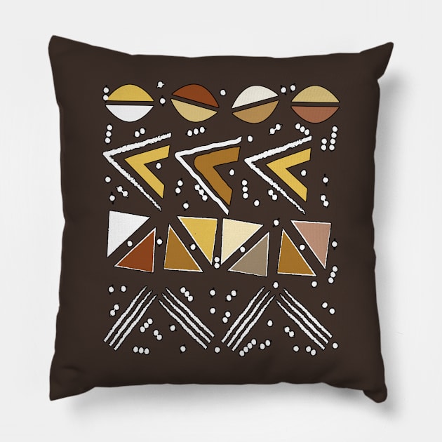 Mudcloth 2 Pillow by RoxanneG