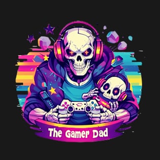 "The Gamer Dad" Skeleton Father's Day Gift T-Shirt