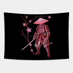 Samurai Warrior Sword Retro Japanese Design Tapestry