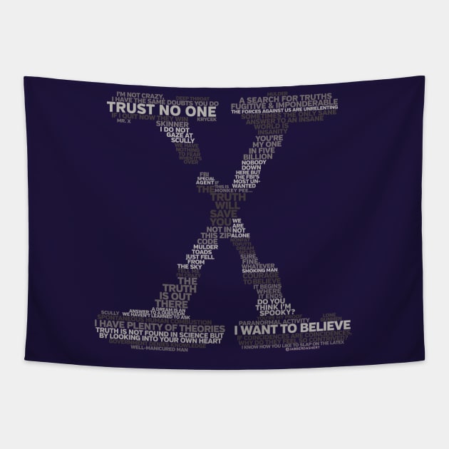 Wisdom of the X-Files Tapestry by jabberdashery