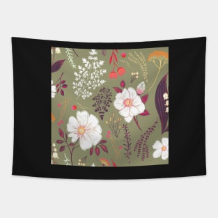 Garden florals and herbs Tapestry