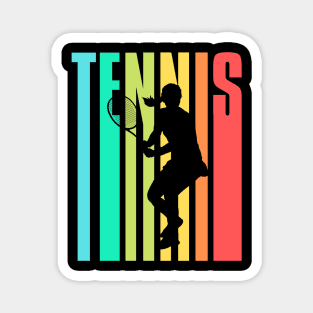 Tennis Player Silhouette Magnet