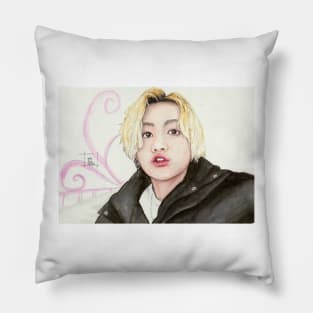 Jungkook Blonde Selca Pout Pillow