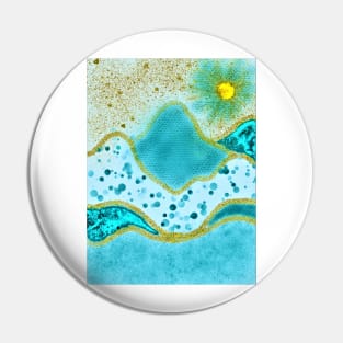 Aqua Space Landscape Pin