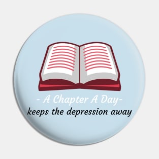 A Book Chapter A Day Keeps Depression Away Pin