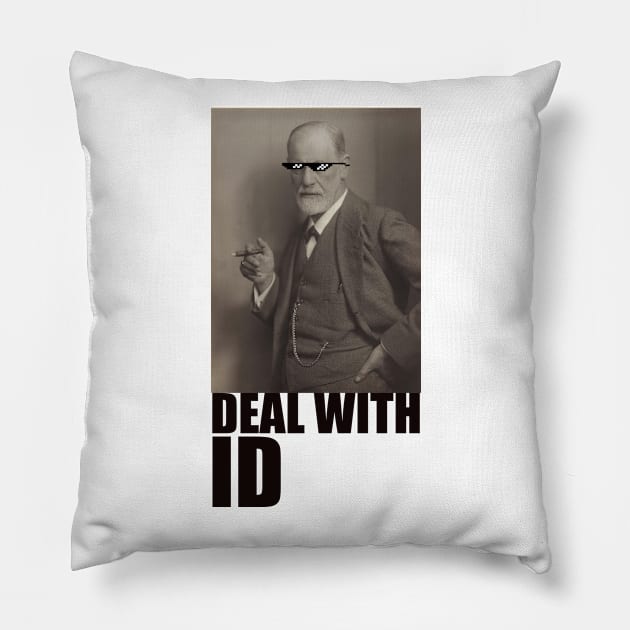 Sigmund Freud Deal With Id Pillow by buythebook86