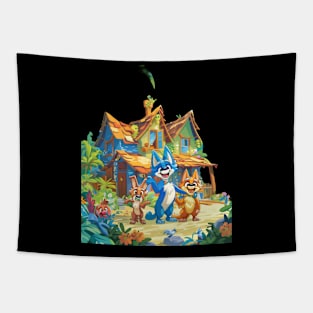 Bluey Makes Everything Better Tapestry