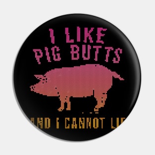 i like pig butts ugly sweater Pin