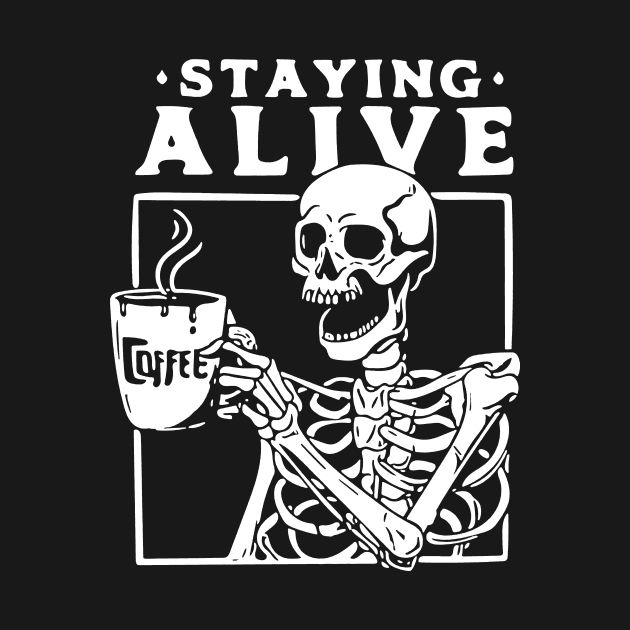 Coffee Addict Skeleton by AbundanceSeed