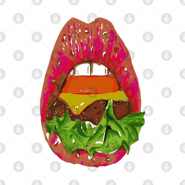 burger lips by lazykitty