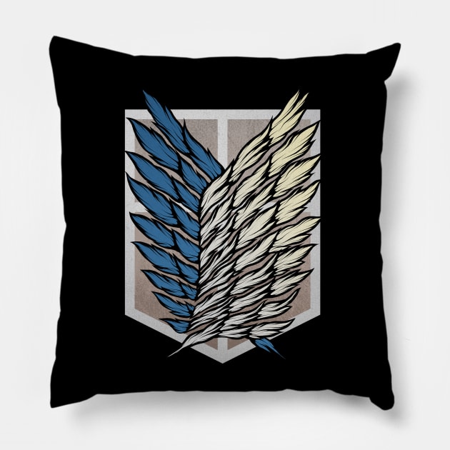 Survey Corps. Pillow by Crossroads Digital