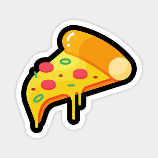 Bright Cheese Pizza Magnet