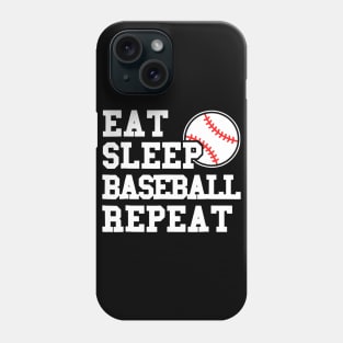 Eat Sleep Baseball Repeat Funny Baseball Player Phone Case