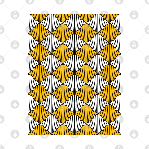 Art Deco Pattern No 31 - Yellow - Vintage Pattern by Millusti