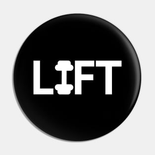 Lift weights logo design Pin