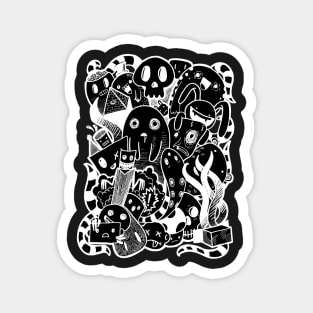 Little Doodle Monsters #1(inverted) Magnet