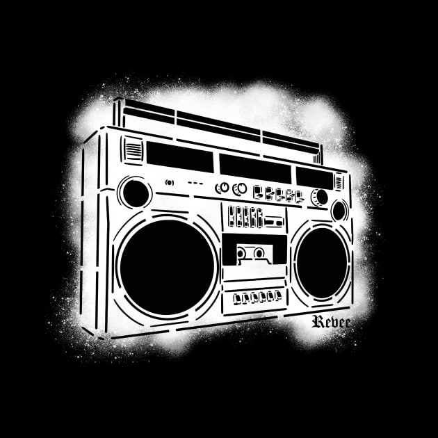 Boombox Stencil by RevArt