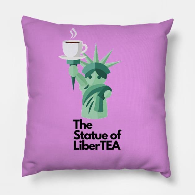 The statue of Libertea Pillow by tubakubrashop