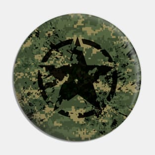 Distressed Army Star Pin