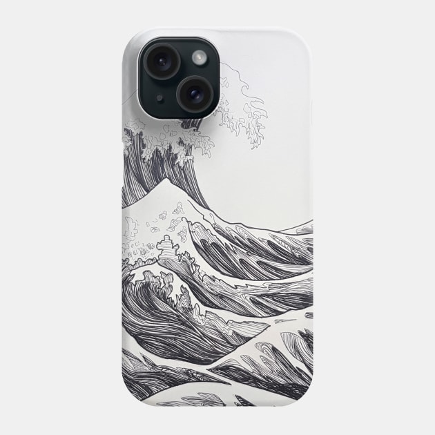 The Great Wave Phone Case by Bergtanne