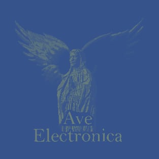 ASCii Sancta Maria - Ave Electronica (Yellow) T-Shirt