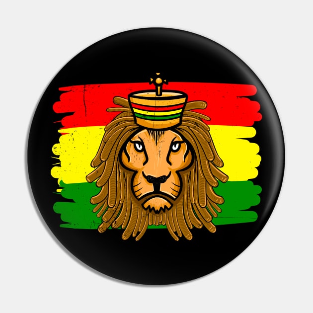 Reggae Gift Idea Rasta Gift for Jamaican Lion Of Judah Pin by dconciente