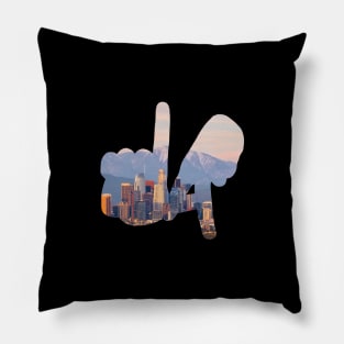 Medium LA Hands, Skyline Pillow