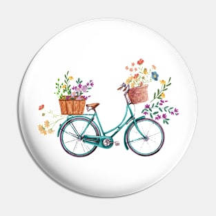 Flower Bicycle Pin