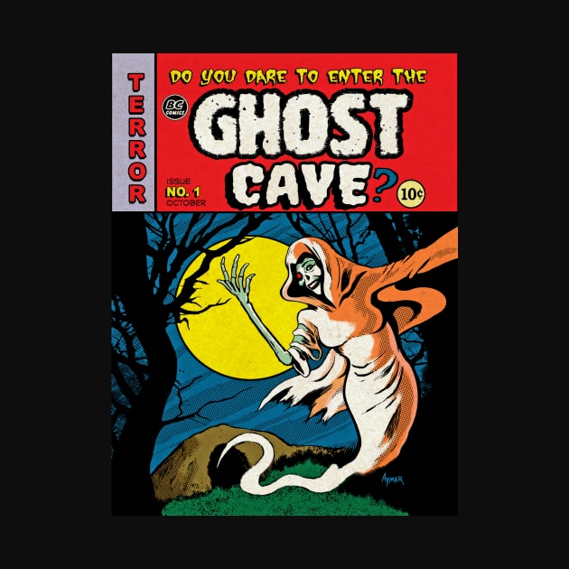 Ghost Cave Comics cover- EC homage by Tim Aymar by Ghost Cave Records /The Dennis Ball Show