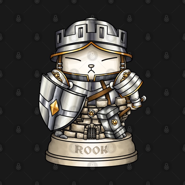 Chess Cat Rook Tower by Takeda_Art