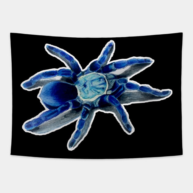 Female Cobalt Blue Tarantula Tapestry by Brandy Devoid special edition collecion