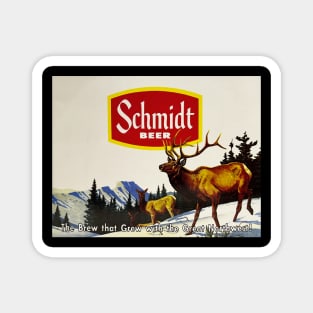 Schmidt Beer Deer Hunting Vintage Retro Buck Magnet