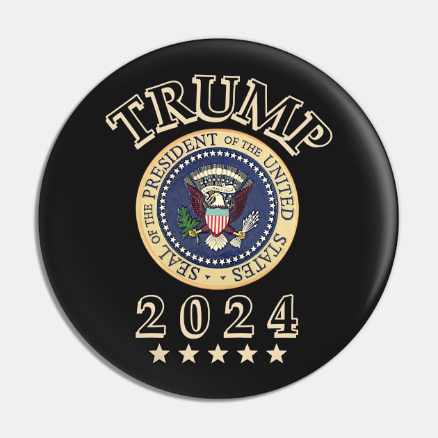 TRUMP 2024 MAGA GIFTS | PRESIDENTIAL SEAL | Republican Gifts | Politics 2024 Election Pin by KathyNoNoise