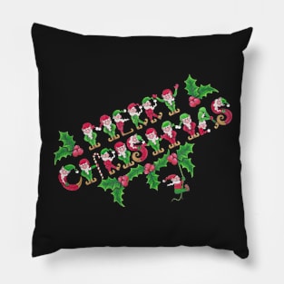 The ELFabet wishes you a MERRY CHRISTMAS! Pillow