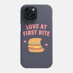 Burger Love At First Bite Funny Phone Case