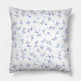 Blue Berries Pattern Pillow