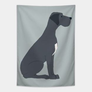 Black Great Dane Dog Tapestry