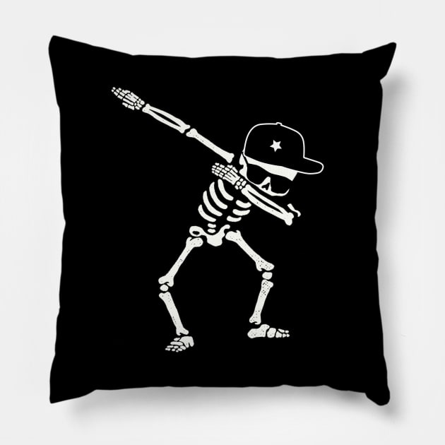 Halloween Skeleton Shirt Dab Hip Hop Skull Shirts Pillow by igybcrew