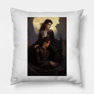 Violet Xaden Tairn Fourth Wing book fan art Pillow