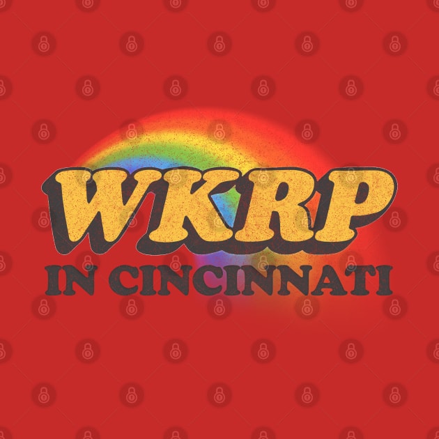 WKRP In Cincinnati Vintage-Style Faded Tribute Logo Design by DankFutura