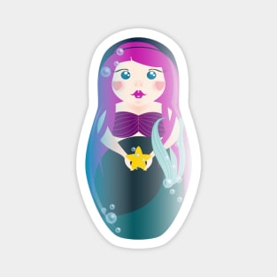 Mermaid Matryoshka Magnet