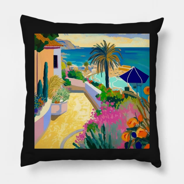 Summer at the seaside Pillow by RoseAesthetic