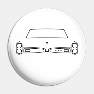 Pontiac GTO outline graphic (black) Pin