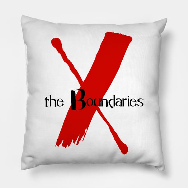 X the Boundaries (Red & Black Logo) Pillow by X the Boundaries