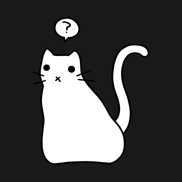 Confused White Kitty by saradaboru